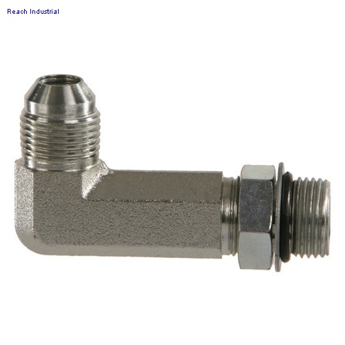 Male JIC to Male O-ring Extra Long 90°