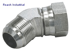 Male JIC to Female JIC Swivel 45°
