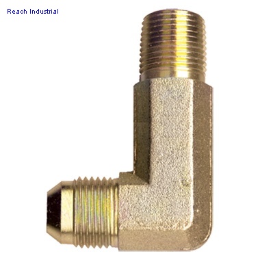 Male JIC to Male Pipe Extra Long 90°