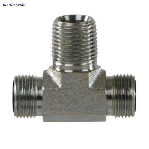 ORFS/ORFS to Male Pipe Branch Tee